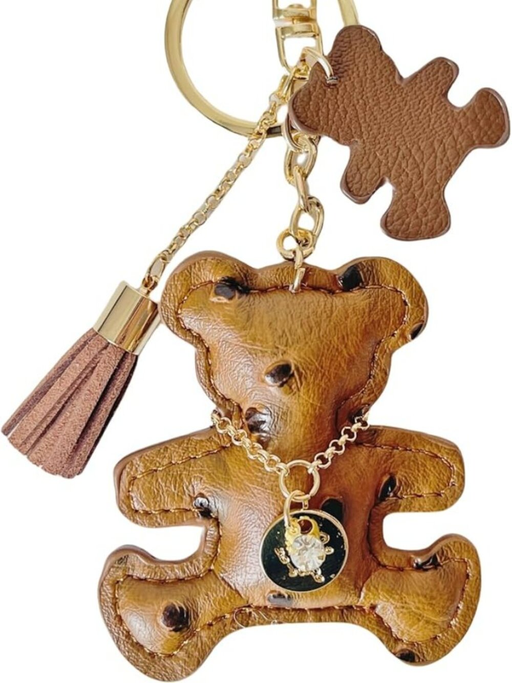 NEW! LUXURY VIBES VEGAN LEATHER BEAR BAG CHARM